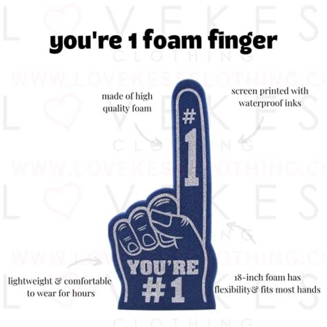 Lovekess Clothing Giant Foam Finger 18 Inch Youre Number