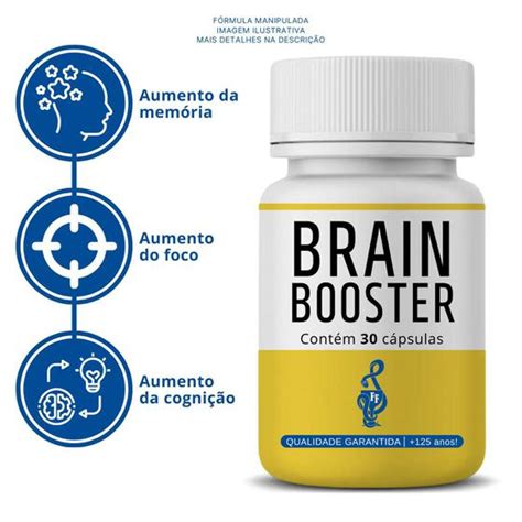 Brain Booster Cps Vitamina Para Mem Ria Concentra O Foco