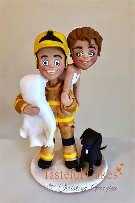 Fireman S Lift Bride And Groom Topper Wedding Cake Topper Tasteful