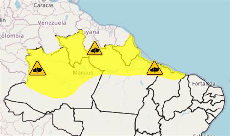 Alerta Amarelo Para Temporais E Chuva Intensa Em Partes Da Região Norte