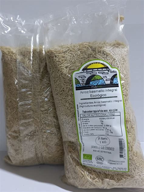 Arroz Basmati Integral Ecol Gico Kg Ecotiendas Pidebio