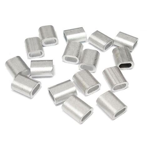 3mm Aluminium Crimp Ferrules To Suit Nylon Coated Wire Rope Bag Of