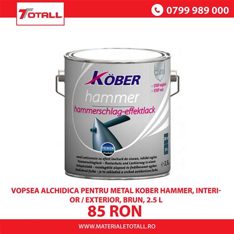 Vopsea Alchidica Pentru Metal Kober Hammer Interior Exterior Brun