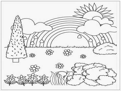 Gambar Mewarnai Pemandangan Terbaru | Anak Cemerlang | Fairy coloring pages, Cool coloring pages ...