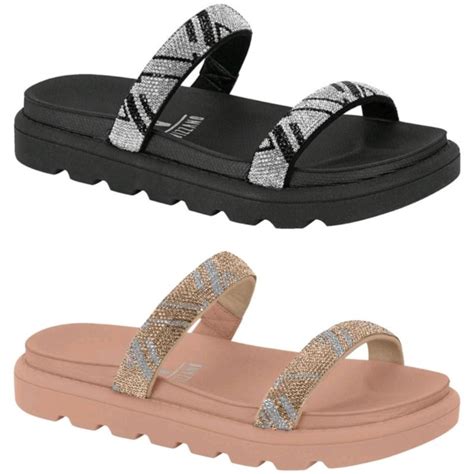 Tamanco Feminino Strass Vizzano Papete Birken Brilho Shopee Brasil