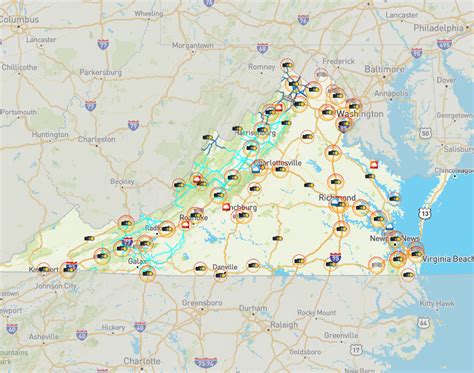 VDOT shows current road conditions in Southwest and Central Virginia