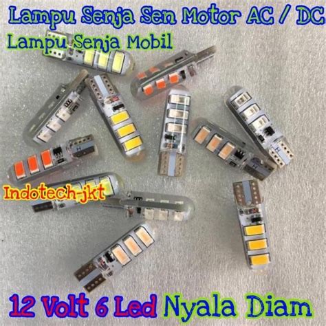 Jual Lampu Led Senja T10 6 Led 12 Volt Nyala Diam Manteng Jacks Auto Shopee Indonesia