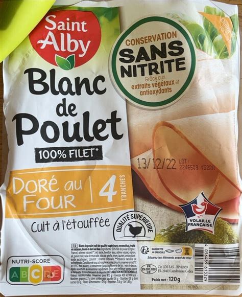 Blanc De Poulet Sans Nitrite Saint Alby 120 G