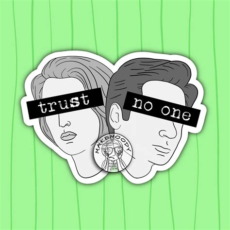 Xfiles Trust No One STICKER vinyl Decal Sticker X-files | Etsy