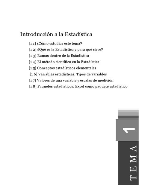 Tema 1 Pdf Nivel De Medida Estadísticas