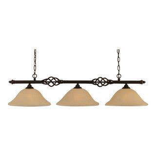 Toltec Lighting Elegant Light Island Light With Amber Marble