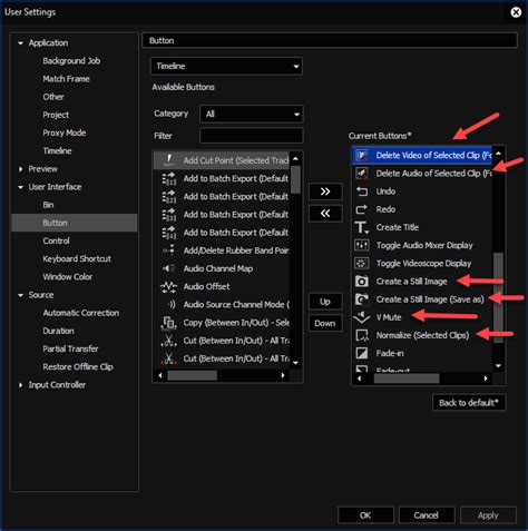 EDIUS X EDIUS 11 User Settings And System Settings