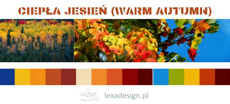 Ciepła jesień warm autumn analiza kolorystyczna Lexa Design