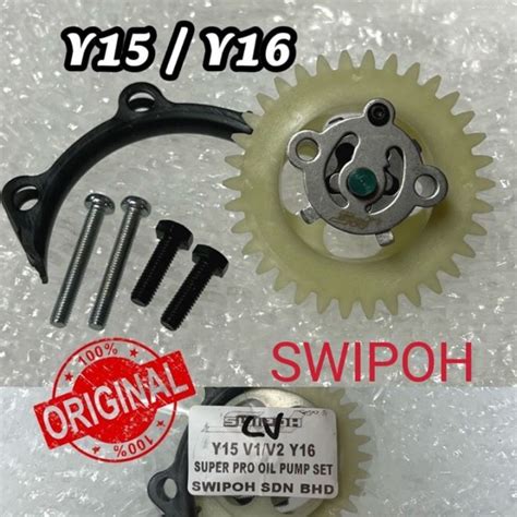 100 ORIGINAL SWIPOH Y15 Y16 Y15ZR Racing Oil Pump Tebal 25mm Super