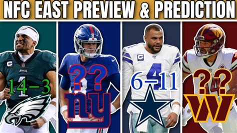 Nfc East Record Predictions For The 2023 Season Youtube