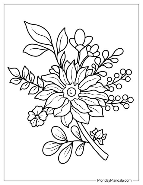 Beautiful Flower Coloring Pages Infoupdate Org