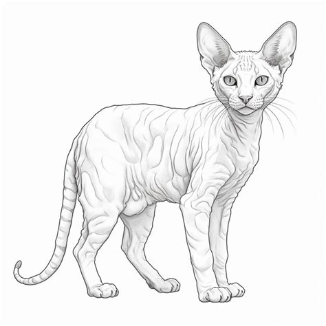 Premium Vector Cornish Rex Kitten Cat