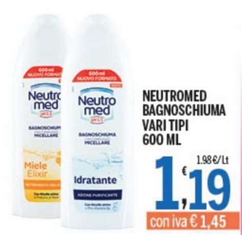 Neutromed Bagnoschiuma Vari Tipi 600 Ml Offerta Di Gruppo Pascar