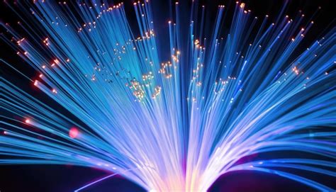 Premium Photo Abstract Background Of Fiber Technology Lights