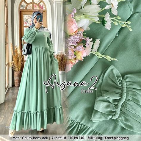 Jual Baju Bju Bsju ARSANA Dres Dress Gamis Fashion Kondangan Remaja