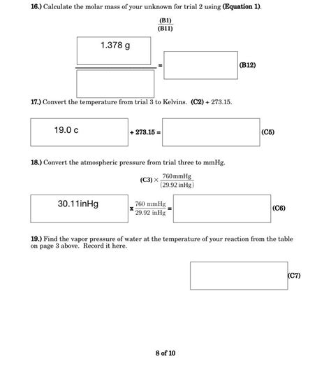 Solved 12 Find The Vapor Pressure The Co2 By Subtracting