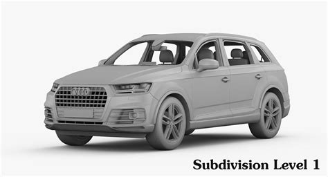 Audi Q7 S Line 2016 3d Model 199 3ds Fbx Obj Max Free3d