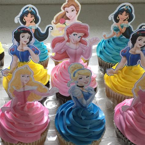 Printable Disney Princess Cupcake Toppers Cupcake Picks Etsy