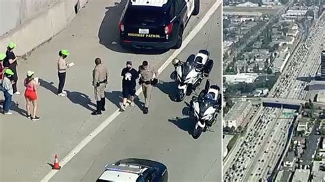 Protesters Calling For Ceasefire In Gaza Briefly Shut Down Sb 405 Freeway In Palms 9 Arrested