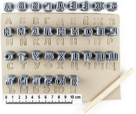 Tahoma Cyrillic Alphabet Stamps For Clay Relyef Pottery Tools