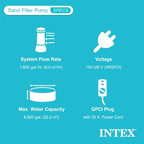 Intex Eg Gph Krystal Clear Pool Saltwater System And Sand