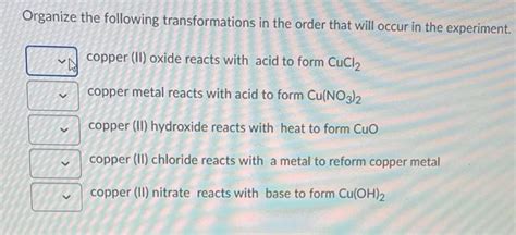 Solved Organize The Following Transformations In The Order Chegg