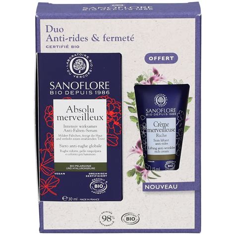 Sanoflore Coffret Duo Anti Rides Et Fermet S Rum Anti Rides Absolu