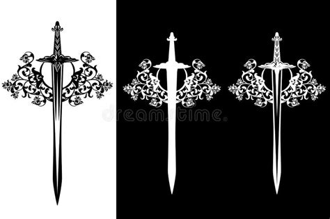 Knight Black White Stock Illustrations 19006 Knight Black White