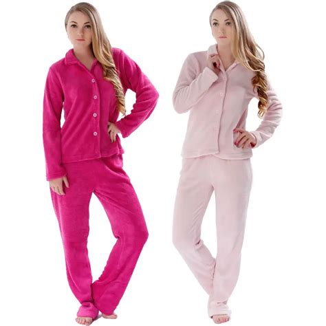 Women Pyjamas Winter Warm Sleepwear Pajamas Suits Plus Size Home