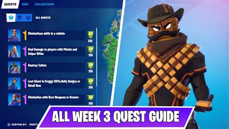 Fortnite All Week 3 Epic And Legendary Questchallenges Guide In