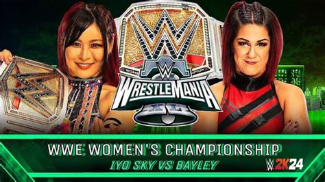 WWE 2K24 IYO SKY Vs BAYLEY WWE WOMEN S CHAMPIONSHIP WRESTLEMANIA