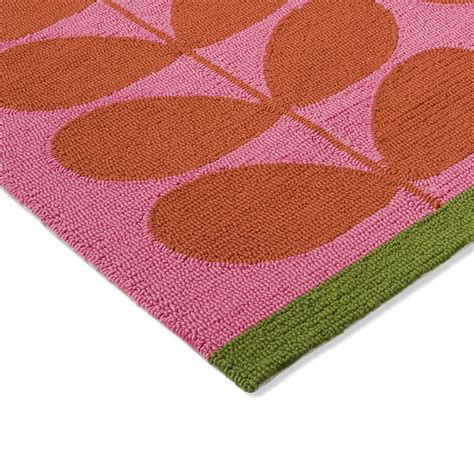 Orla Kiely In Outdoor Rug Solid Stem Paprika The Cushion Shop