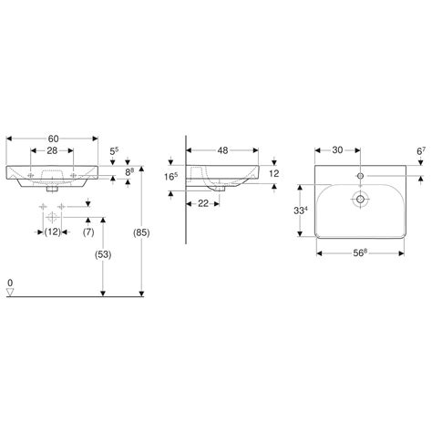 Geberit Waschtisch Smyle Square Inkl Armatur 60 Cm 273147