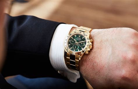 Watch Rolex Daytona Gold Green Index For Sale ForSuperRich