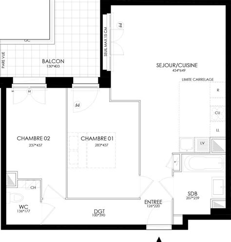 Plan Appartement T3 De 58 76 M² Neuf Résidence N°223223 à Clamart