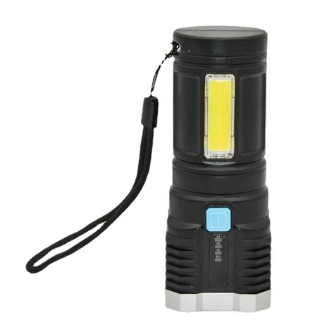 Cob Strong Light Rechargeable Flashlight Led Portable Camping Fishing