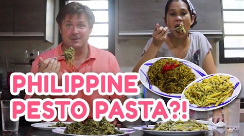 Philippine Pesto Pasta Two Ways Poklee Cooking Youtube