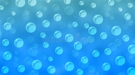 Abstract Floating Bubbles In Blue Background Stock Illustration