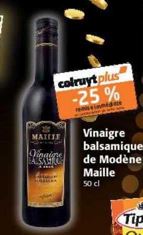 Promo Vinaigre Balsamique De Modène Maille chez Colruyt