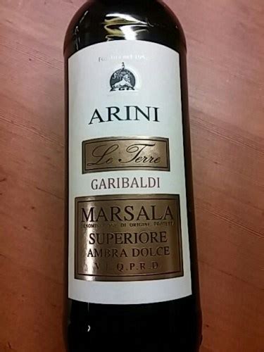 N V Arini Le Terre Garibaldi Marsala Superiore Ambra Dolce Vivino