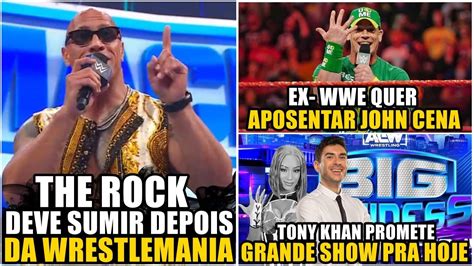 BOMBA THE ROCK NÃO DEVE APARECER PÓS WM40 JOHN CENA SENDO