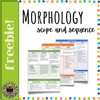 Morphology K 5 Scope And Sequence Aligned To CCSS TPT