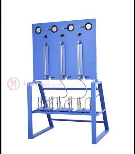 Blue Mild Steel Permeability Test Apparatus Soil Automation Grade