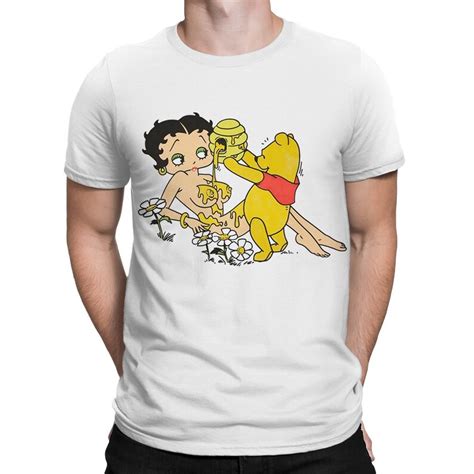 Winnie The Pooh And Betty Boop Funny Uncensored T Shirt Horny Etsy