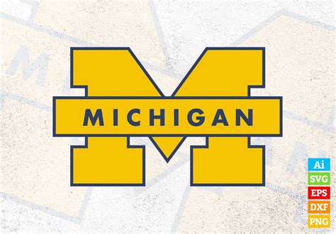 Michigan Wolverines Logo Vector T-shirt Design in Ai Svg Png Files ...